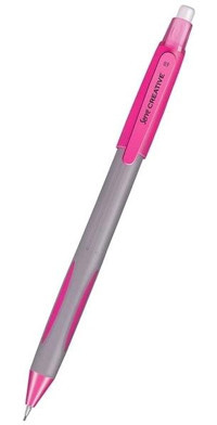 Serve Creative Silgili Plastik Metalik Pembe 0.9 mm Uçlu Versatil Kalem