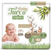 Baby Turco 2 Numara Göbek Oyuntulu Cırtlı Bebek Bezi 5x42'li
