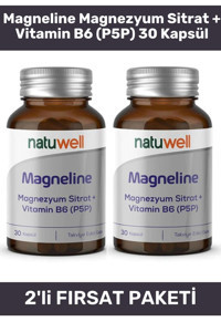 Natuwell Magneline Magnezyum Sitrat P5P Vitamin 2x30 Kapsül