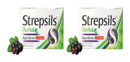 Strepsils Herbal Kara Mürver Vitamin 2x16 Tablet