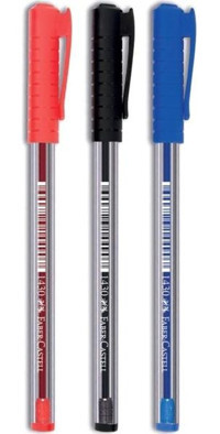 Faber-Castell 1430 Plastik 3 Renkli 0.7 mm Çok Renkli 50'li Tükenmez Kalem