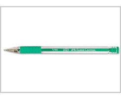 Faber-Castell 1425 Plastik Tek Renkli 0.7 mm İğne Uçlu Yeşil 3'lü Tükenmez Kalem