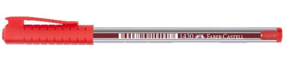 Faber-Castell 1430 Plastik Tek Renkli 0.7 mm Kırmızı 50'li Tükenmez Kalem