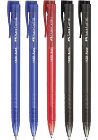 Faber-Castell 1425 Auto Plastik 3 Renkli 1.0 mm Çok Renkli 5'li Tükenmez Kalem