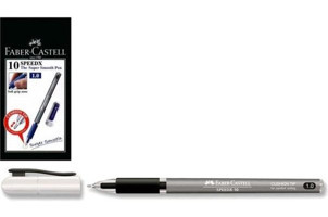 Faber-Castell Speedx Plastik Tek Renkli 1.0 mm İğne Uçlu Siyah 10'lu Tükenmez Kalem