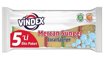 Vindex Mercan 5'li Bulaşık Süngeri