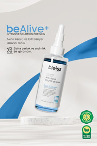 Bleiss BeAlive+ Akne Karşıtı ve Cilt Bariyer Onarıcı Akneli Ciltler İçin Aha+Bha Yüz Temizleyici Likit Tonik 200 ml