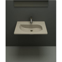 Bocchi Taormina Arch Tekli 65 cm Seramik Tezgah Üstü Dikdörtgen Lavabo Bej