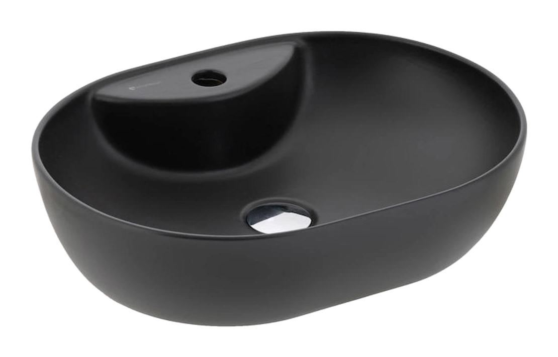 Seramiksan Alto A002060h Tekli 50 cm Seramik Tezgah Üstü Çanak Lavabo Mat Siyah