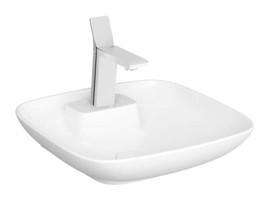 Vitra Memoria Tekli 50 cm Seramik Tezgah Üstü Kare Lavabo Beyaz