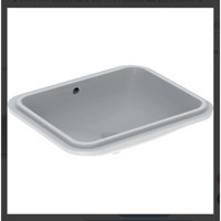 Geberit Variform Tekli 50 cm Seramik Tezgah Altı Dikdörtgen Lavabo Beyaz