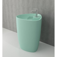 Bocchi Etna Tekli 44 cm Seramik Oval Lavabo Mint Yeşil