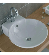 Vitra Options Tekli 45 cm Seramik Tezgah Üstü Çanak Lavabo Beyaz