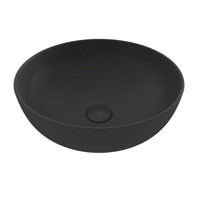 Bocchi Slim Line Tekli 38 cm Seramik Tezgah Üstü Çanak Lavabo Mat Antrasit