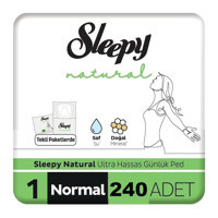 Sleepy Ultra Hassas Tekli Paketlerde Organik 240 Normal Günlük Ped