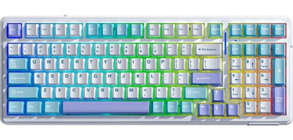 Aula F99 Türkçe Q RGB Wireless 87 Tuşlu Switch Kablosuz Lila Mekanik Gaming Klavye