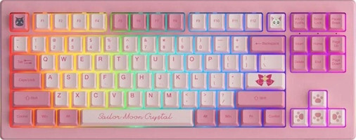 Akko Sailor Moon Crystal 5087B V2 Tkl Q RGB Switch Kablosuz Pembe Mekanik Gaming Klavye
