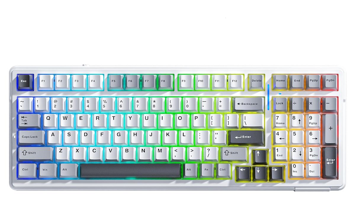 Aula F99 Türkçe Q RGB Wireless 87 Tuşlu Switch Kablosuz Gri Mekanik Gaming Klavye