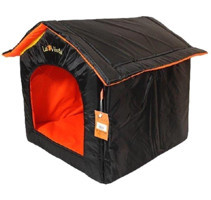 Lavista Tek Fonksiyonlu 50x55x52 cm Üstü Kapalı Kedi Yatağı Siyah