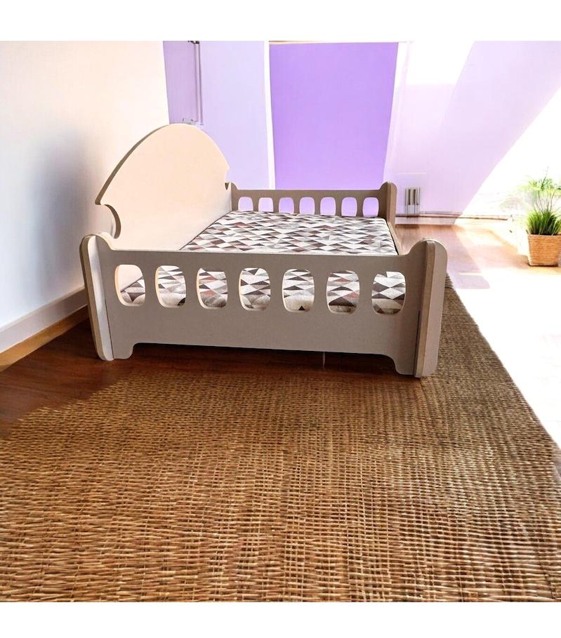 Evnalia Duck Kumaş S Ayaklı Tek Fonksiyonlu 70x40 cm Sepet Kedi Yatağı Kahverengi