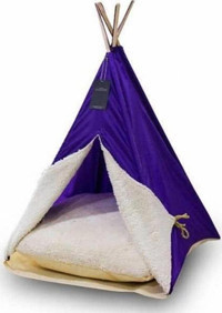 Bedspet Peluş Tek Fonksiyonlu 50x50x70 cm Üstü Kapalı Kedi Yatağı Mor