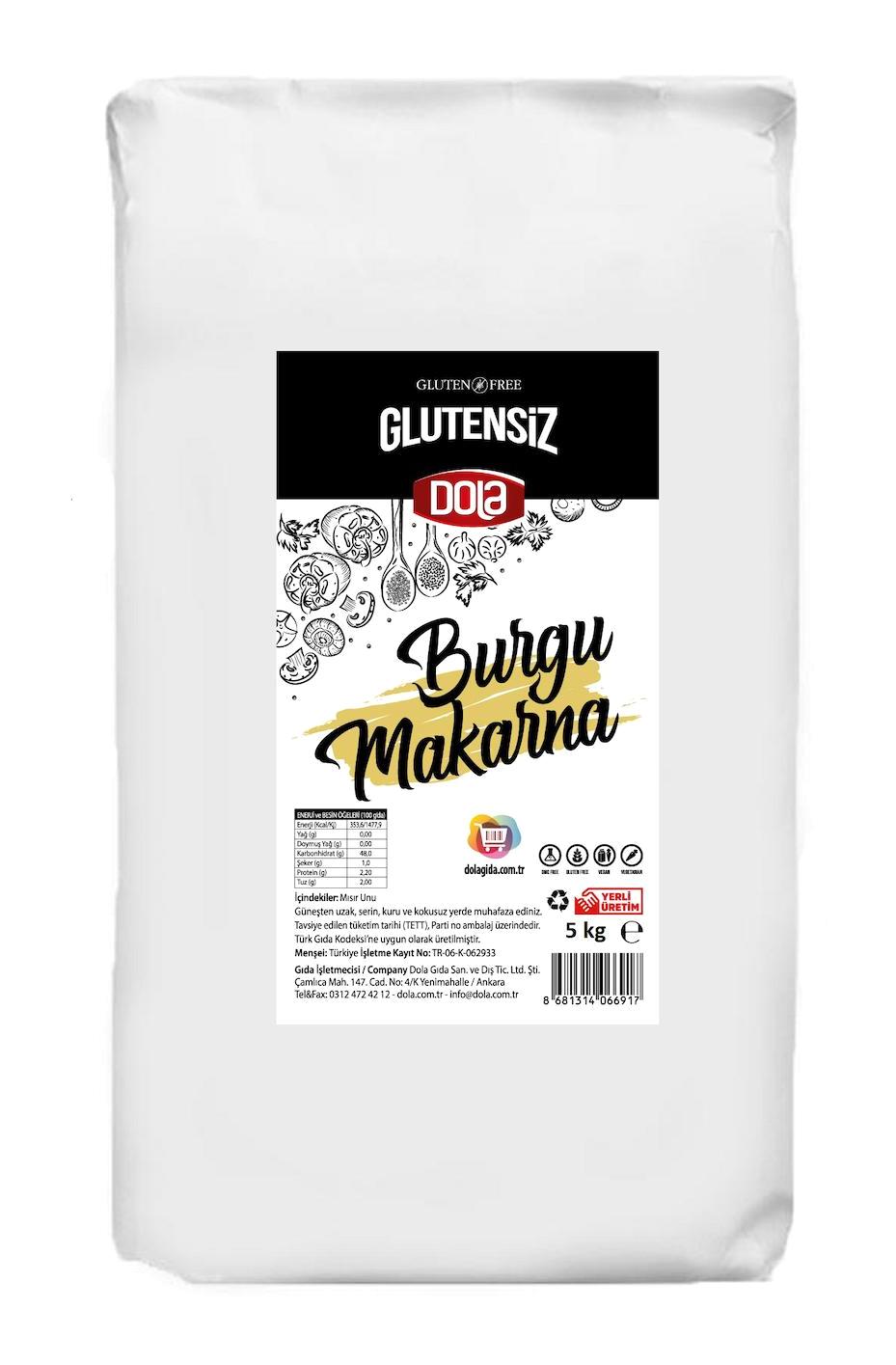 Dola Glutensiz Burgu Makarna 5 kg