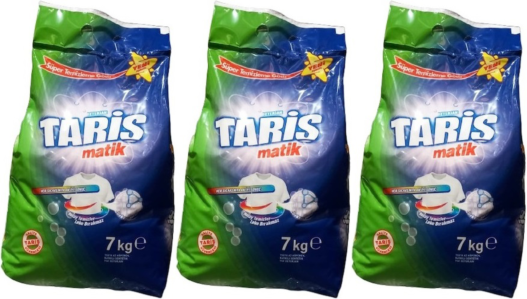 Tariş Matik Renkliler ve Beyazlar İçin 159 Yıkama Toz Deterjan 3x7 kg