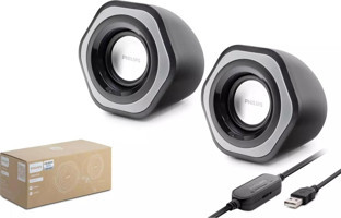 Philips SPA2209 USB Kablolu Mini 1+1 Bilgisayar Hoparlörü