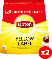 Lipton Yellow Label Demlik Poşet Çay 2x150 Adet