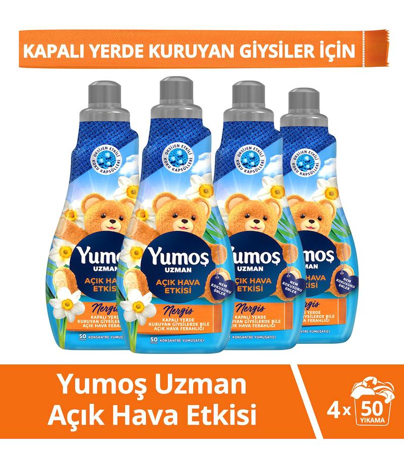 Yumoş Extra Açık Hava Esintisi Konsantre Nergis 200 Yıkama Yumuşatıcı 4x1.2 lt