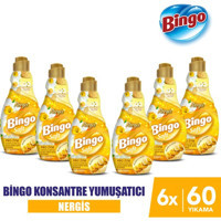 Bingo Soft Konsantre Nergis 360 Yıkama Yumuşatıcı 6x1.44 lt