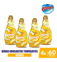 Bingo Soft Konsantre Nergis 240 Yıkama Yumuşatıcı 4x1.44 lt