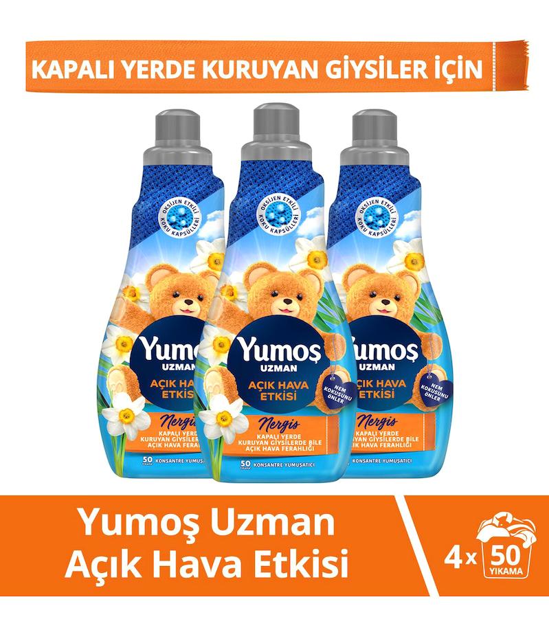Yumoş Extra Açık Hava Esintisi Konsantre Nergis 150 Yıkama Yumuşatıcı 3x1.2 lt