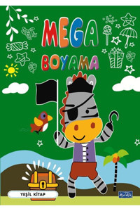 Parıltı Yayınları Mega Boyama Yeşil Kitap
