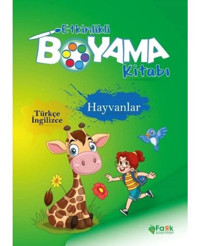 Hayvanlar - Etkinlikli Boyama Kitabı - Türkçe - İngilizce- Fark Yayınları