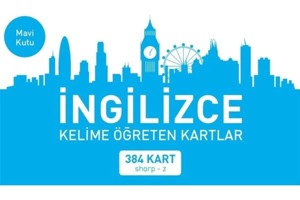 İngilizce Kelime Öğreten Kartlar - Mavi Kutu - 384 Kart- Mavi Kelebek