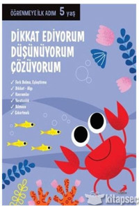 Erdem Çocuk Dikkat Ediyorum Düşünüyorum Çözüyorum 5 Yaş - Yayınları