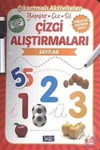 Parıltı Yayınları Çizgi Alıştırmaları Sayılar Yapıştır Çiz Sil