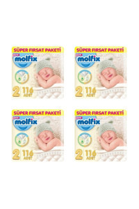 Molfix Mini 2 Numara Göbek Oyuntulu Cırtlı Bebek Bezi 4x116 Adet