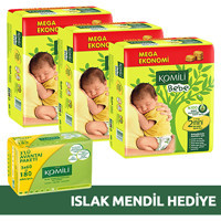 Komili Mini 2 Numara Cırtlı Bebek Bezi 3x78 Adet