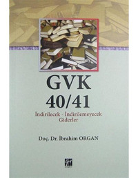 GVK40/41 İndirilecek-İndirilemeyecek Giderler- Gazi Kitabevi
