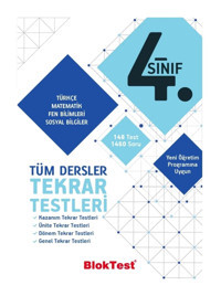 Tudem Yayınları 4.sınıf Tüm Dersler Tekrar Testleri Bloktest Yayınları.