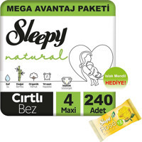 Sleepy Natural Mini 2 Numara Organik Cırtlı Bebek Bezi 320 Adet