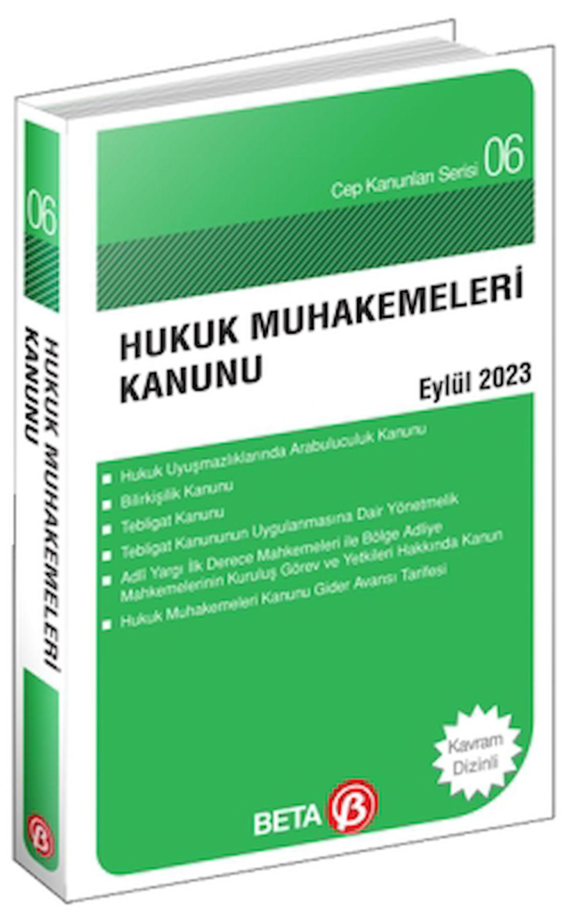 Hukuk Muhakemeleri Kanunu / Kolektif / Beta Kitap / 9786254235436 / Cep Boy