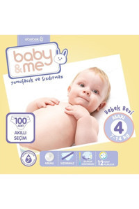 Baby&Me Maxi 4 Numara Cırtlı Bebek Bezi 100 Adet