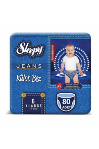 Sleepy Xlarge Jumbo 6 Numara Külot Bebek Bezi 80 Adet