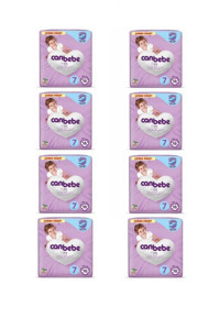 Canbebe 7 Numara Bantlı Bebek Bezi 8x16 Adet