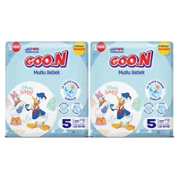 Goon Mutlu Bebek 5 Numara Cırtlı Bebek Bezi 2x100 Adet