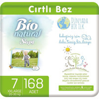 Sleepy Bio Natural 7 Numara Organik Cırtlı Bebek Bezi 168 Adet