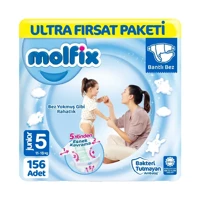 Molfix Junior 5 Numara Cırtlı Bebek Bezi 2x78 Adet